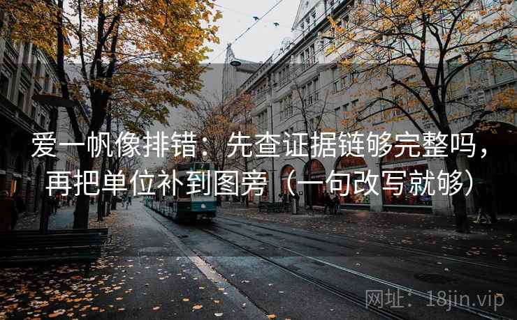 爱一帆像排错：先查证据链够完整吗，再把单位补到图旁（一句改写就够）