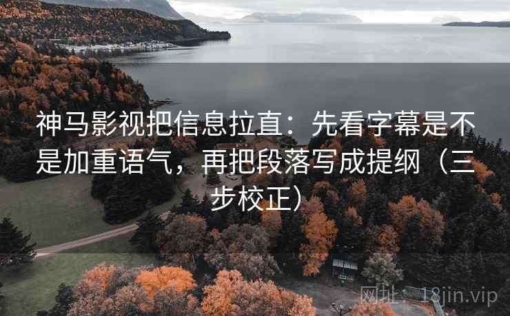 神马影视把信息拉直：先看字幕是不是加重语气，再把段落写成提纲（三步校正）